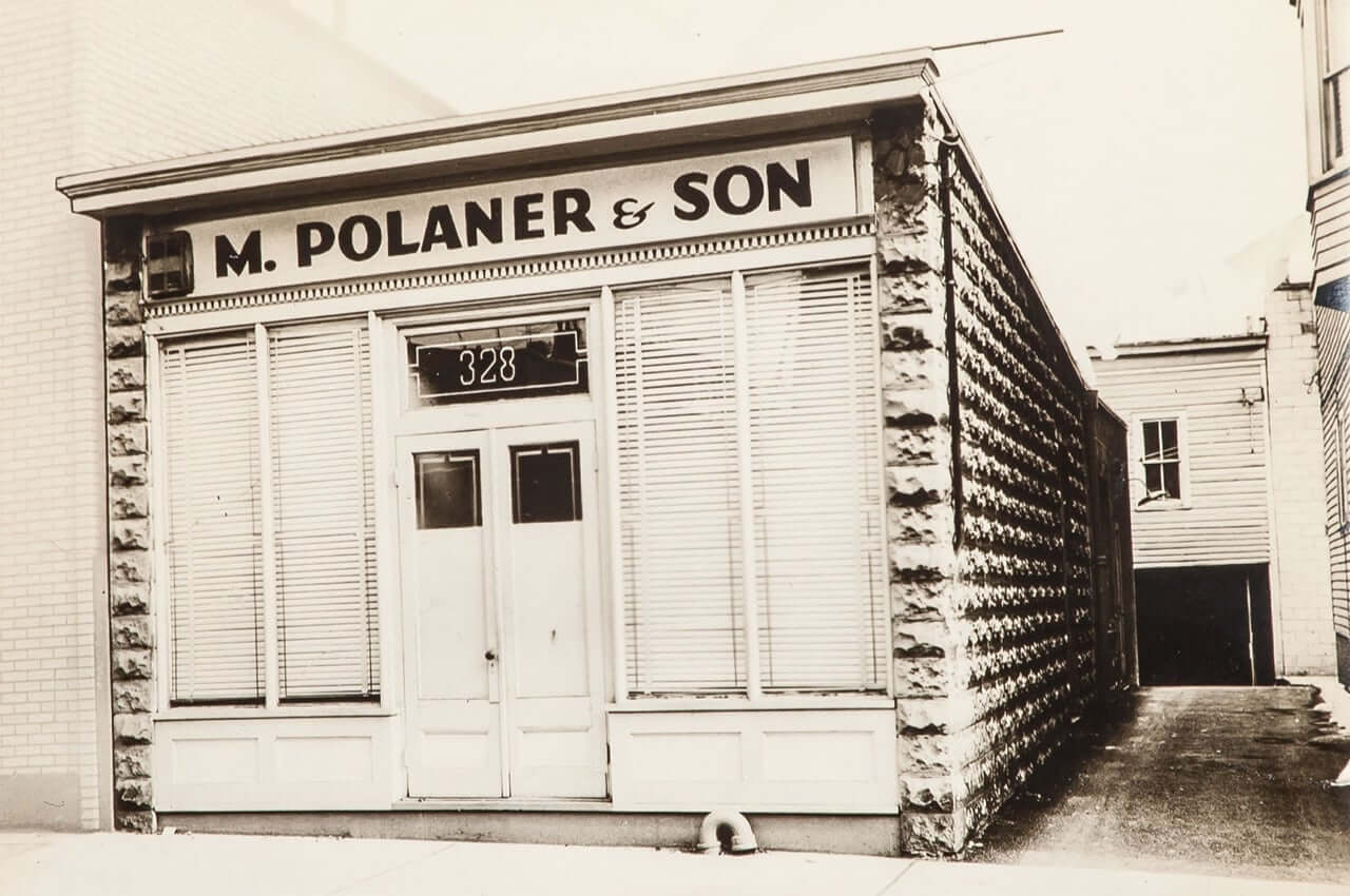 Vintage photo of old Polaner building.